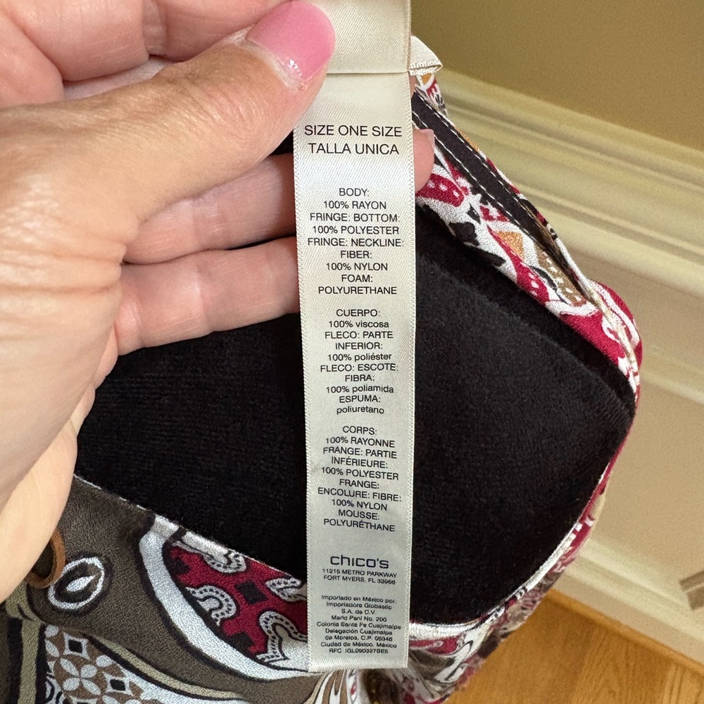 Chico's Multicolor Patterned Poncho - image 7